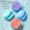 Silicone Shampoo Brush Clean Scalp Massage Brush Wet And Dry Handheld Shampoo Comb(Purple)