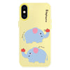 For iPhone XS Max Skin Feeling Jelly TPU Hybrid PC Phone Case(Elephant Yellow)
