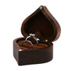 Wooden Heart Shape Ring Box Jewelry Storage Box Wedding Valentine Gift Box, Spec: RB529-C7
