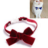 Velvet Bow Collar for Cats, Dogs & Rabbits - Red, Small (17-30cm)
