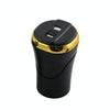 N09C Car Ashtray With Lamp And Cover Car Ashtray(Gold)