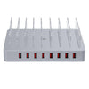 X6 96W 2.4A 8 USB Ports Smart Charger with Detachable Bezel, AU Plug(White)