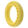 8.5 inch Electric Scooter Wear-resistant Shock-absorbing Decorative Pattern Tire Honeycomb Solid Tire, Suitable for Xiaomi Mijia M365(Yellow)