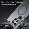 For Samsung Galaxy S23 Ultra 5G MagSafe Frosted Translucent TPU + PC Full Coverage Phone Case(Dark Blue)