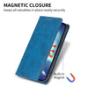 For Samsung Galaxy A36 Business Solid Color Magnetic RFID Leather Phone Case(Blue)
