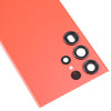 Samsung S23 Ultra Glass Back Cover with Lens Cover - Red