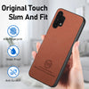 For Samsung Galaxy A32 5G Twill Fabric Leather Skin Back Phone Case(Brown)