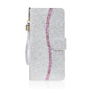 For Samsung Galaxy S10 Glitter Powder Horizontal Flip Leather Case with Card Slots & Holder & Lanyard(Silver)