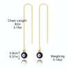 E2210-5 Eyes Long Ear Wire Women Simple Earrings