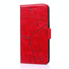 For Asus Zenfone 8 ZS590KS Geometric Stitching Horizontal Flip Leather Phone Case(Red)