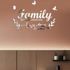 Acrylic Familylove Stereoscopic Mirror Wall Stickers Home Self-Adhesive Decorative Soft Mirror(Silver)