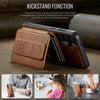 For Samsung Galaxy S24 FE 5G Fierre Shann FS028 MagSafe RFID Card Holder Back Phone Case(Brown)