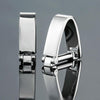 Men Brass Plated Shirt Cufflinks, Color: Silver Buckle
