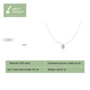 Invisible Fish Line Necklace Zircon Pendant S925 Sterling Silver Necklace