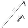 TANERDD TR-D0001 Trekking Poles Aluminum Alloy Folding Outdoor Handrails Trekking Walking Sticks(Long Model (Black))