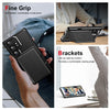 For Samsung Galaxy S24 Ultra 5G Horizontal Flip Card Bag Holder Leather Phone Case(Black)