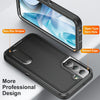 For Samsung Galaxy S22 5G 3 in 1 Rugged Holder Phone Case(Black)