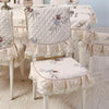 Home Dining Table/Chair Non-Slip Cover, Size: 1 Chair Cover+1 Back Cover(African Elephant Blue)