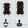 Motorcycle Metal Navigation Mobile Phone Bracket,Style: Thin Tube Fixation (Hand Twist)