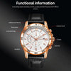 OCHSTIN 6068A Multifunctional Quartz Waterproof Luminous Men Watch(Rose Gold+Black)