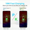 CA-25 QC3.0 USB 3A Fast Charger with USB to 8 Pin Data Cable, AU Plug(Black)