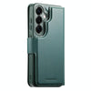 For Samsung Galaxy S25 5G CaseNeo Finger Grip Strap MagSafe Leather Phone Case(Green)