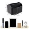 360 Degrees Rotating Desk Organizer Storage Box PU Leather Remote Control Holder, Style: Antique Pattern