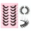 7pairs /Box Faux Eyelashes Natural Fluffy 3D Mink Lengthen Eyelashes M390