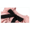 Summer Girls Cotton Sleeveless Backless Bow-knot Pleated Dress, Kid Size:100cm(Pink)