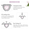 S925 Sterling Silver Heart Wing Pendant DIY Bracelet Necklace Accessories