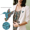 Inlaid Bee Bird Brooch Personality Clothing Pins Scarf Buckle(Blue)