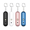 130dB Personal Safety Alarm Keychain - White, IP56 Waterproof, LED Light