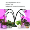 LED Clip Plant Lamp USB Remote Control Dimming Grow Light, Style: Four Head(Full Spectral)