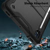 For Samsung Galaxy Tab S8 / Galaxy Tab S7 Silicone + PC Shockproof Protective Case with Holder(Black)