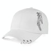 Personality Chain Hoop Baseball Cap(White)