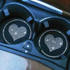 Car Round Love Diamond Honeycomb Anti-slip Coaster(Black)