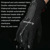 HUNTRANGE A037 Plus Velvet Sports Windproof Waterproof Touch Screen Riding Gloves, Size: M(Navy)
