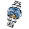 FNGEEN 4001 Men Watch Multi-Function Quartz Watch, Colour: White Steel Blue Surface