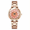 SANDA 1017 Lady Watch All Over The Sky Star 360 Degree Rotating Watch Diamond Steel Band Women Watch(Rose Gold)