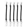 5pcs Spring Key Rope Plastic Keychain Environmentally Friendly Elastic Chain(Black)