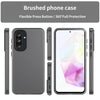 For Samsung Galaxy A36 5G Frosted Translucent TPU Hybrid PC Full Coverage Phone Case(Black)
