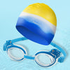 KingpouSports K9002 5 in 1 Children Anti-fog Diving Swimming Goggles + Swimming Cap + Nose Clip + Earplugs + Mirror Buckle Set(Blue Fish)
