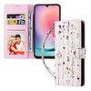For Samsung Galaxy A24 5G Bronzing Painting RFID Leather Phone Case(Flowers World)