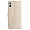 For Samsung Galaxy A06 4G Silk Texture Horizontal Flip Leather Phone Case(Gold)