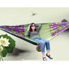 Outdoor Camping Mosquito-Proof Shade Hammock Parachute Cloth Printed Mosquito Net Hammock, Size: 275X145cm(Maple Leaf)