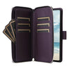 For Samsung Galaxy A73 5G Nine-card Slots Zipper Wallet Bag Leather Phone Case(Dark Purple)