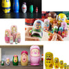 25PCS (5Sets) Creative DIY White Embryo Russian Five Layers of Dolls