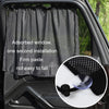 2pcs Car Curtain Sun Protection Mesh Suction Cup Sunshade(Black)