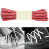 Reflective Shoe laces Round Sneakers ShoeLaces Kids Adult Outdoor Sports Shoelaces, Length:100cm(Orange Red)