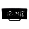 7816 Curved Screen LED Temperature / Humidity Display Multifunctional Clock(White)